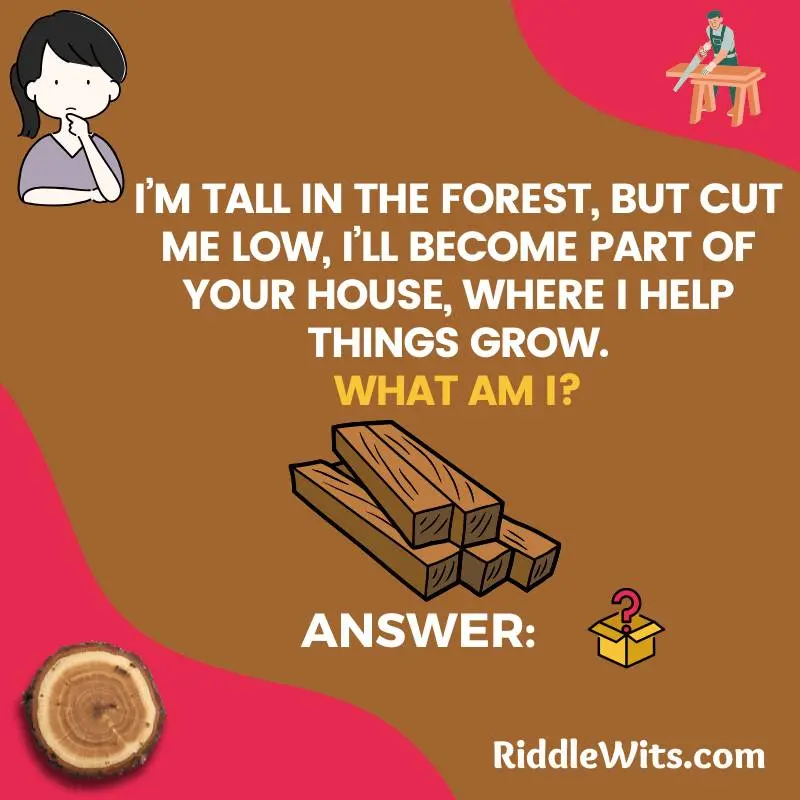 hard riddles about wood